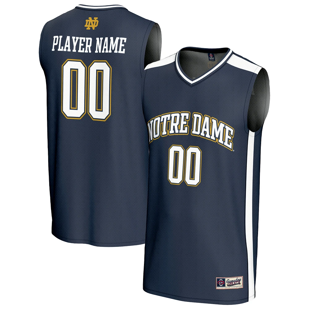 Youth GameDay Greats Navy Notre Dame Fighting Irish NIL Pick-A-Player Lightweight Collegiate Women's Basketball Fashion Jersey