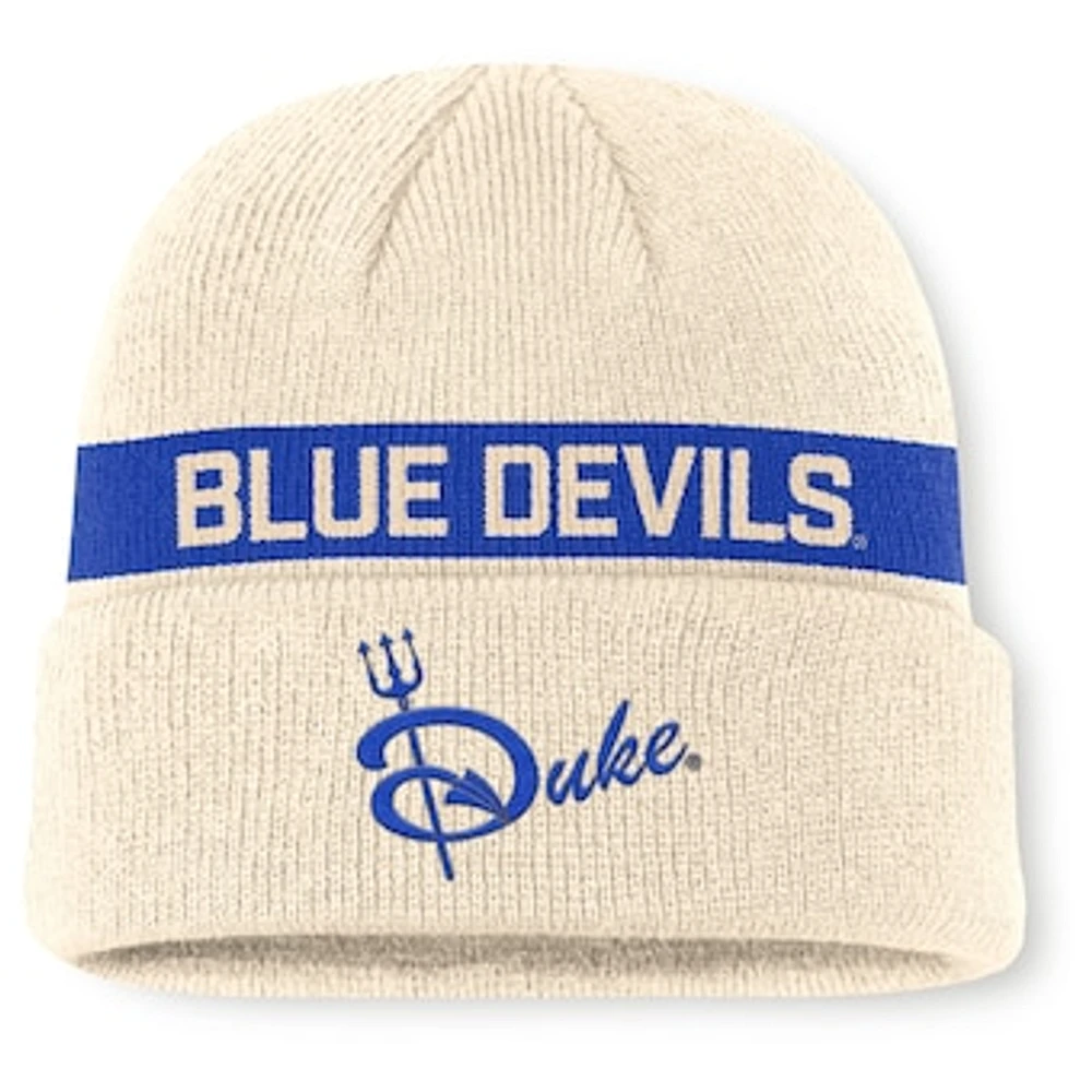 Cuffed Knit Duke Blue Devils Winter Hats Nike Men's Nike Natural