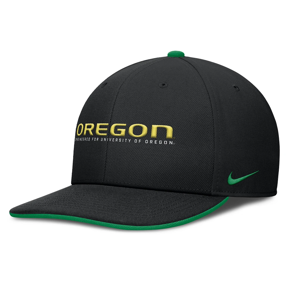 Men's Nike Black Oregon Ducks 2025 On-Field Pro Performance Adjustable Hat