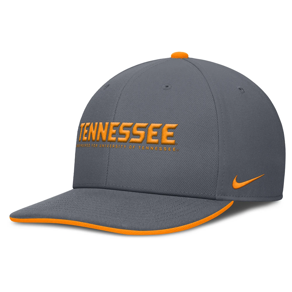 Men's Nike Gray Tennessee Volunteers 2025 On-Field Pro Performance Adjustable Hat