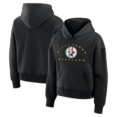 Women's Fanatics Black Pittsburgh Steelers Eligible Receiver Legacy Pullover Hoodie