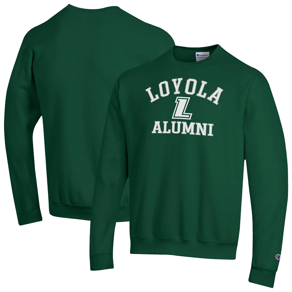 Men's Champion Loyola Greyhounds Alumni Arched Pullover Sweatshirt