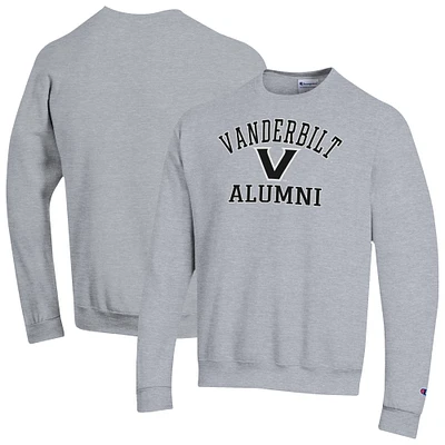 Men's Champion Gray Vanderbilt Commodores Alumni Arched Pullover Sweatshirt