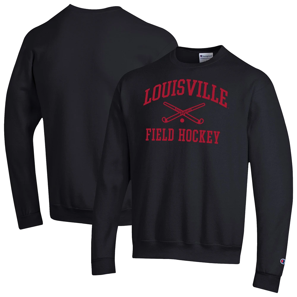 Men's Champion Louisville Cardinals Icon Field Hockey Powerblend Pullover Sweatshirt