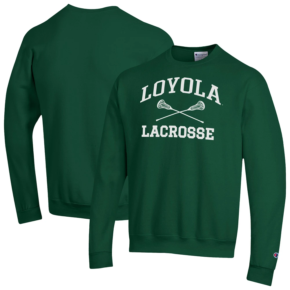 Men's Champion Loyola Greyhounds Lacrosse Icon Pullover Sweatshirt