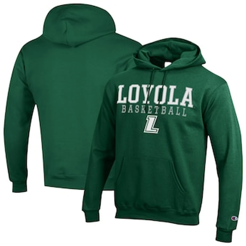 Men's Champion Loyola Greyhounds Basketball Stack Pullover Hoodie