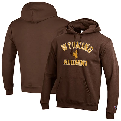 Men's Champion Brown Wyoming Cowboys Alumni Arch Pullover Hoodie