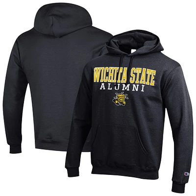 Men's Champion Wichita State Shockers Alumni Stacked Pullover Hoodie