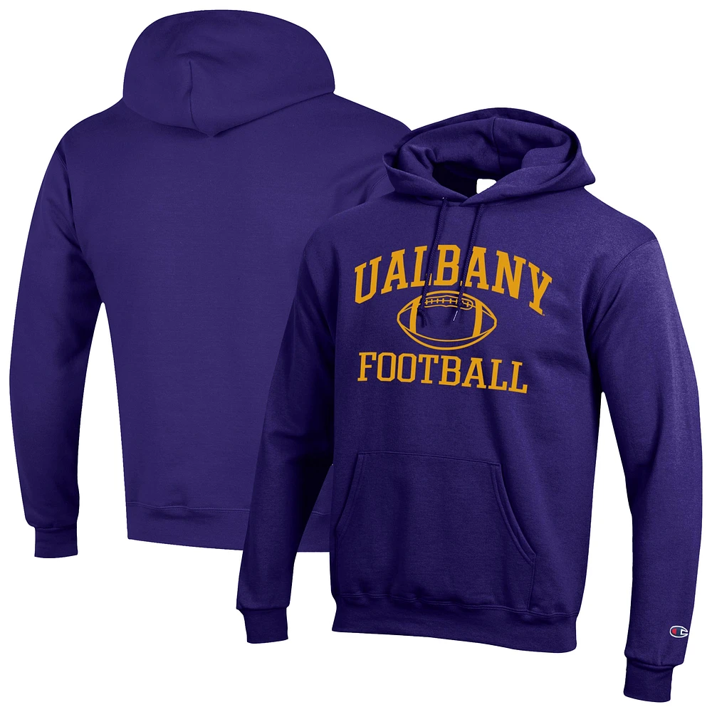 Men's Champion UAlbany Great Danes Football Icon Pullover Hoodie