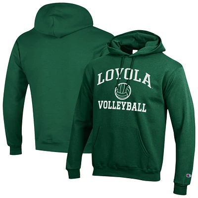 Men's Champion Loyola Greyhounds Volleyball Icon Powerblend Pullover Hoodie