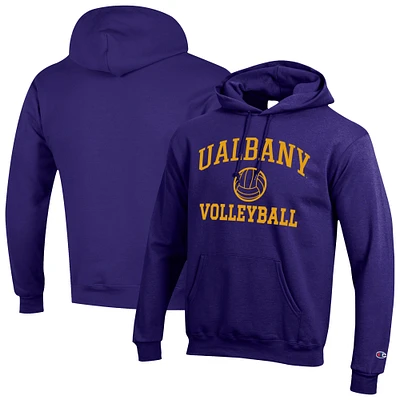 Men's Champion UAlbany Great Danes Volleyball Icon Powerblend Pullover Hoodie