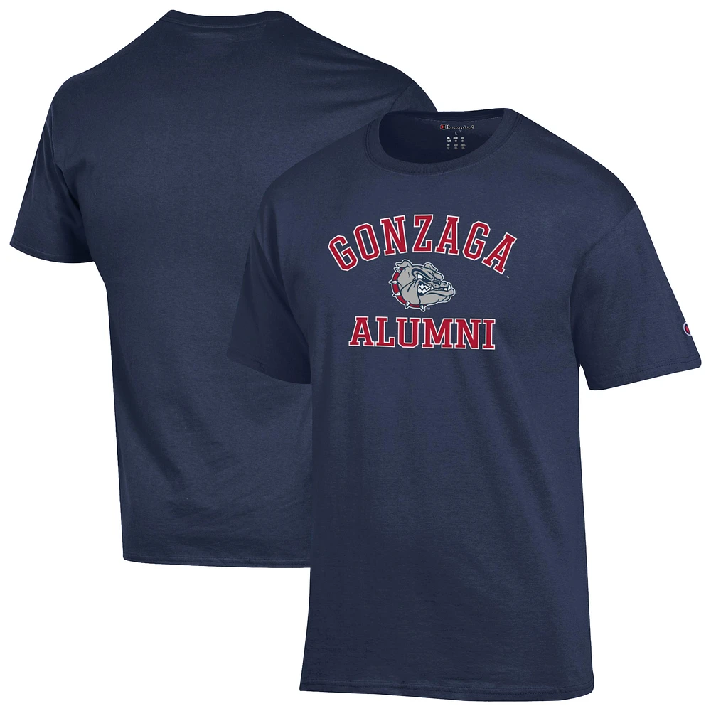 Men's Champion Navy Gonzaga Bulldogs Alumni Arch T-Shirt