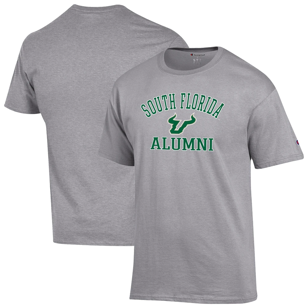 Men's Champion Gray South Florida Bulls Alumni Arch T-Shirt
