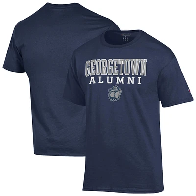Men's Champion Navy Georgetown Hoyas Stacked Alumni T-Shirt