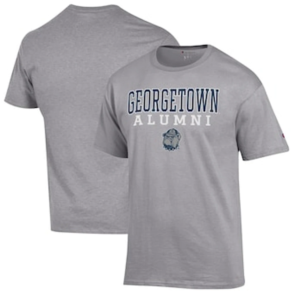 Men's Champion Gray Georgetown Hoyas Stacked Alumni T-Shirt