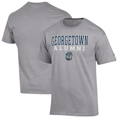 Men's Champion Gray Georgetown Hoyas Stacked Alumni T-Shirt