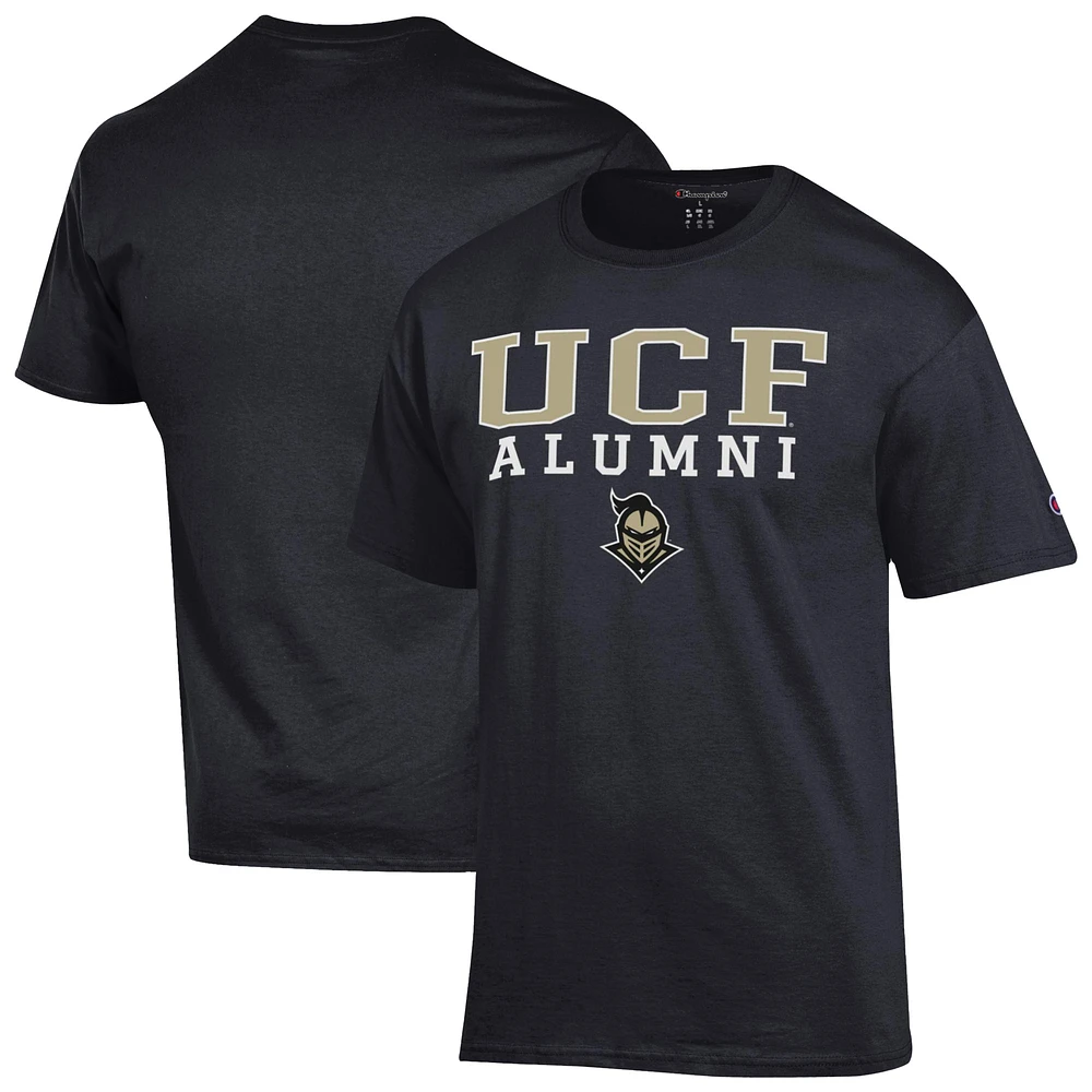 Men's Champion Black UCF Knights Stacked Alumni T-Shirt