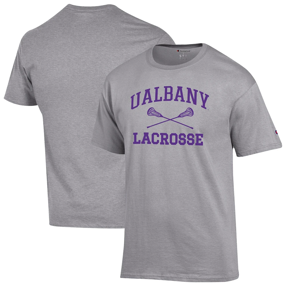 Men's Champion UAlbany Great Danes Lacrosse Icon T-Shirt