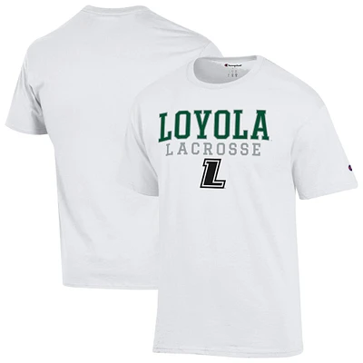 Men's Champion Loyola Greyhounds Stacked Lacrosse T-Shirt