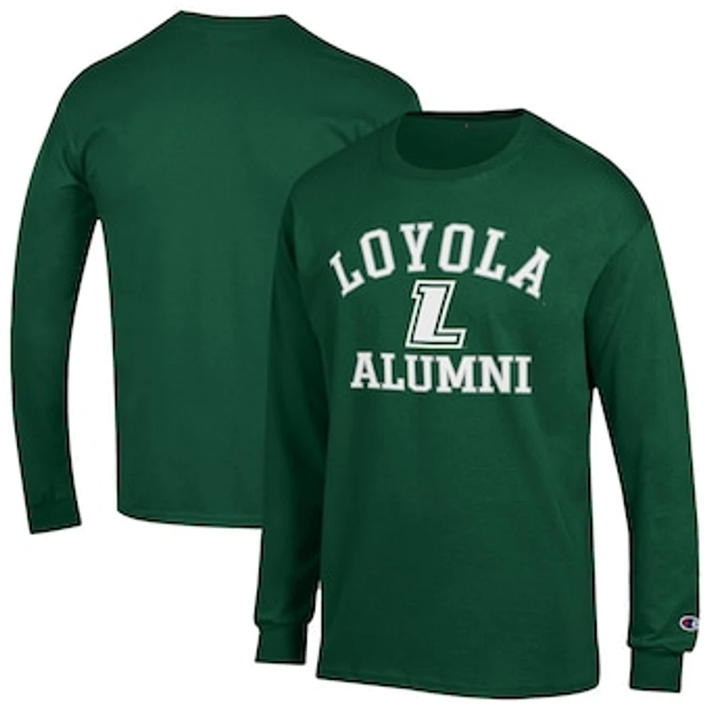 Men's Champion Loyola Greyhounds Alumni Arched Long Sleeve T-Shirt
