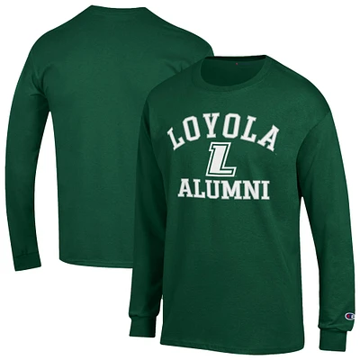 Men's Champion Loyola Greyhounds Alumni Arched Long Sleeve T-Shirt