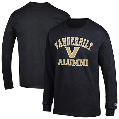 Men's Champion Black Vanderbilt Commodores Alumni Arched Long Sleeve T-Shirt