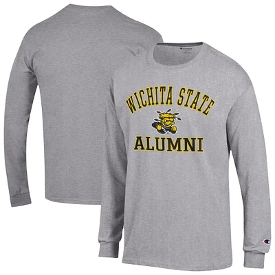 Men's Champion Wichita State Shockers Alumni Arched Long Sleeve T-Shirt
