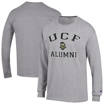 Men's Champion Gray UCF Knights Alumni Arched Long Sleeve T-Shirt