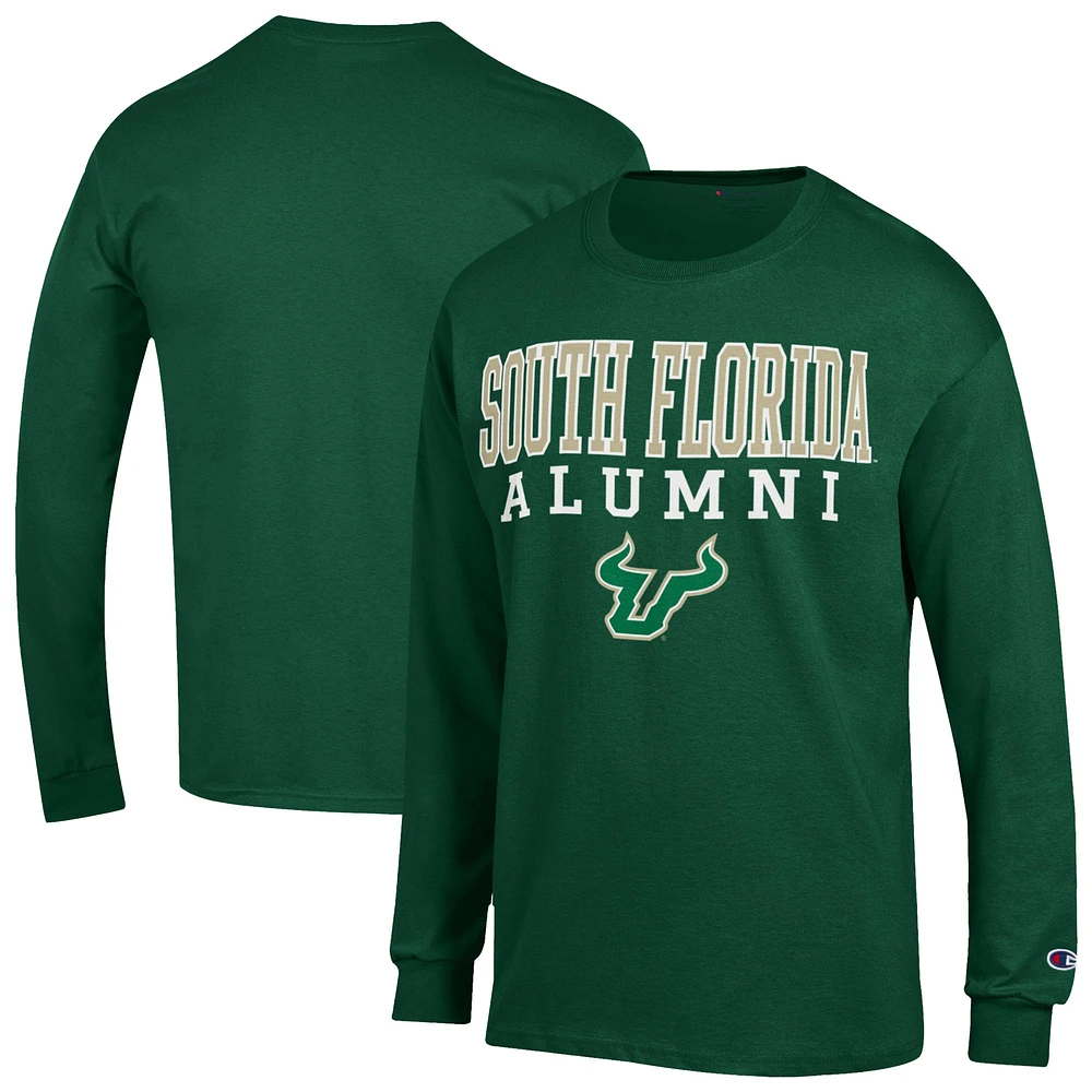Men's Champion South Florida Bulls Stacked Alumni Long Sleeve T-Shirt