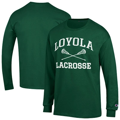 Men's Champion Loyola Greyhounds Icon Lacrosse Long Sleeve T-Shirt