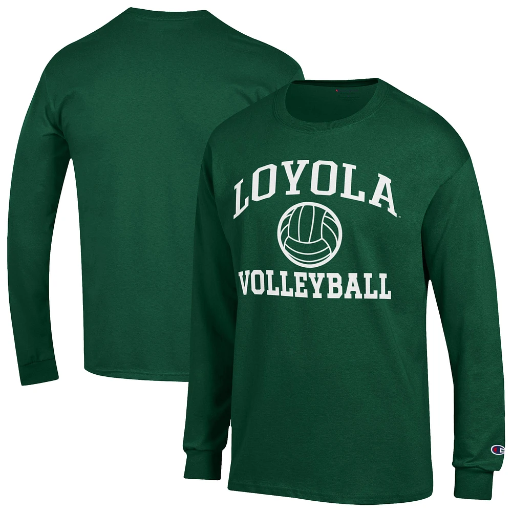 Men's Champion Loyola Greyhounds Icon Volleyball Long Sleeve T-Shirt