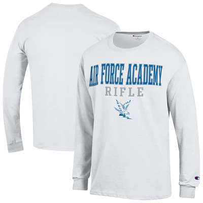 Men's Champion White Air Force Falcons Long Sleeve T-Shirt