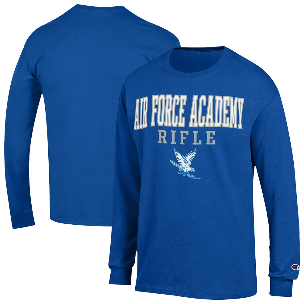 Men's Champion Air Force Falcons Stacked Rifle Long Sleeve T-Shirt