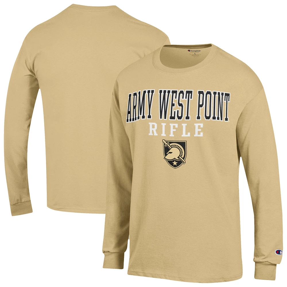 Men's Champion Army Black Knights Stacked Rifle Long Sleeve T-Shirt