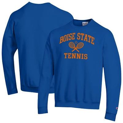 Men's Champion Royal Boise State Broncos Tennis Icon Powerblend Pullover Sweatshirt