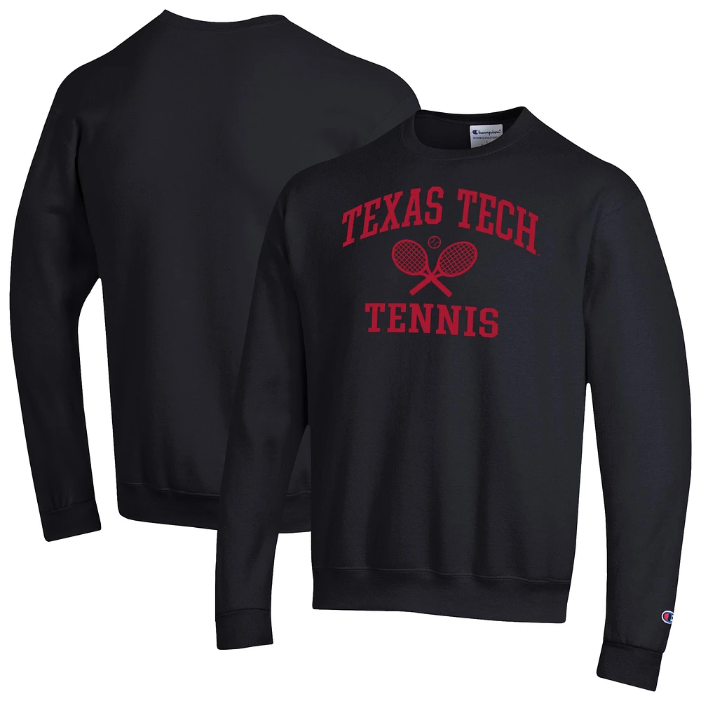 Men's Champion Red Texas Tech Raiders Tennis Icon Powerblend Pullover Sweatshirt
