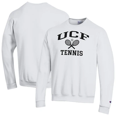 Men's Champion White UCF Knights Powerblend Pullover Crewneck Sweatshirt
