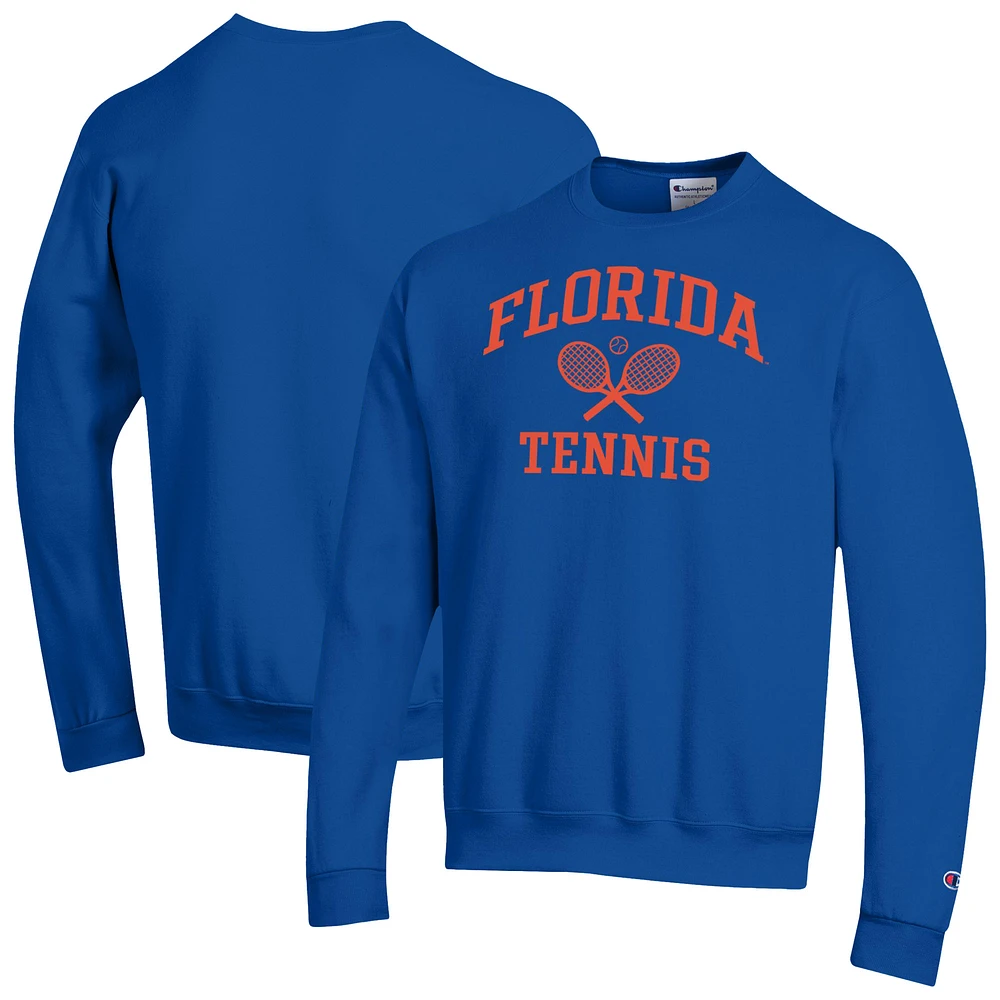 Men's Champion Royal Florida Gators Tennis Icon Powerblend Pullover Sweatshirt