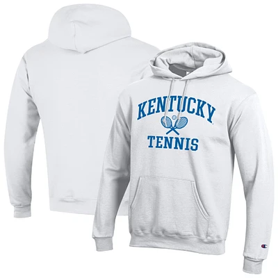 Men's Champion White Kentucky Wildcats Powerblend Pullover Hoodie