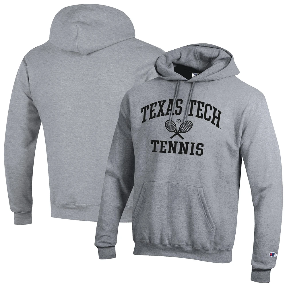 Men's Champion Gray Texas Tech Red Raiders Powerblend Pullover Hoodie