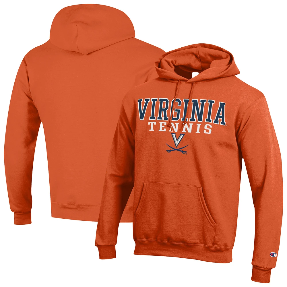 Men's Champion Virginia Cavaliers Tennis Stacked Powerblend Pullover Hoodie