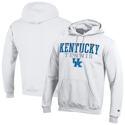 Men's Champion White Kentucky Wildcats Powerblend Pullover Hoodie