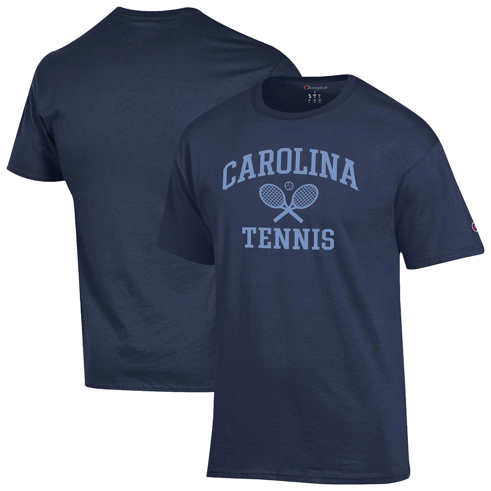 Men's Champion Navy North Carolina Tar Heels Tennis Icon T-Shirt