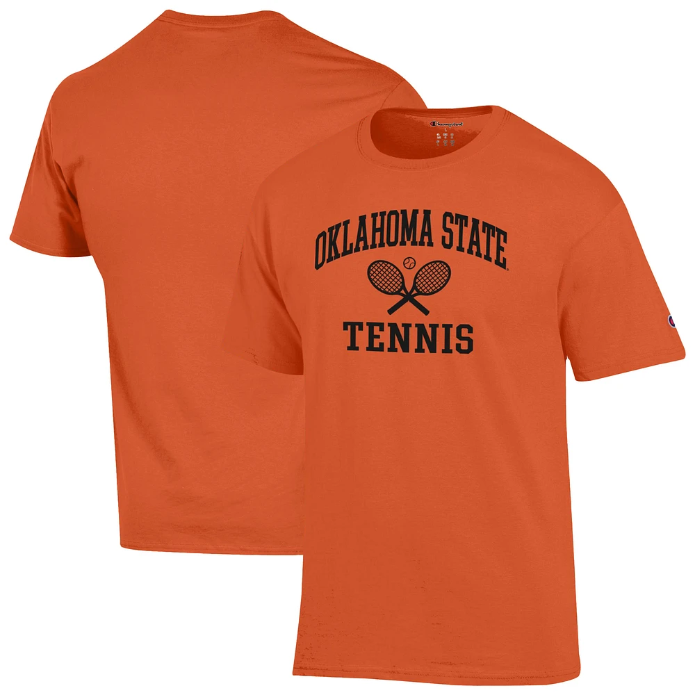 Men's Champion Orange Oklahoma State Cowboys Tennis Icon T-Shirt