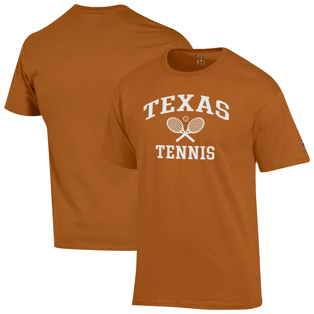 Men's Champion Texas Orange Longhorns Tennis Icon T-Shirt
