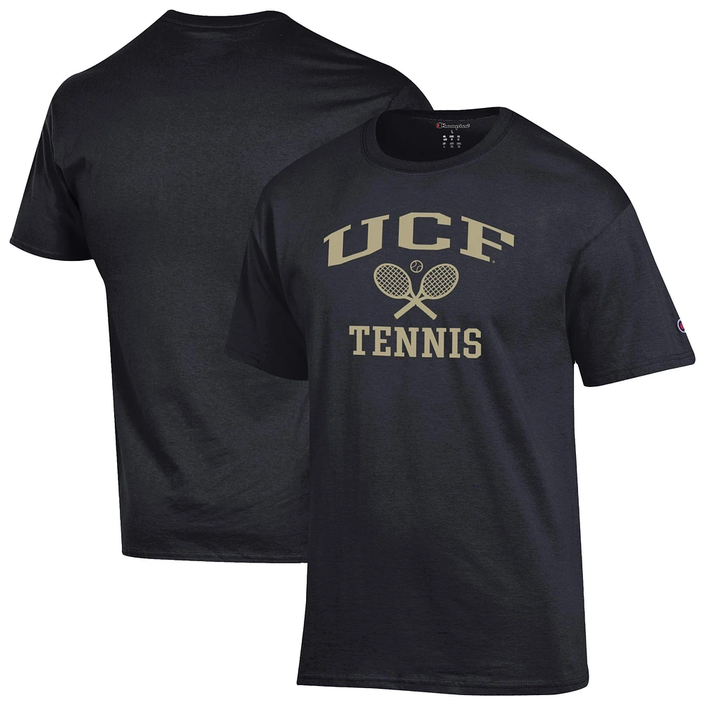 Men's Champion Black UCF Knights Tennis Icon T-Shirt