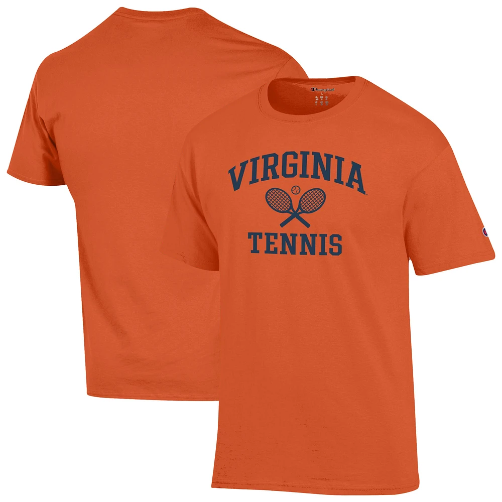 Men's Champion Orange Virginia Cavaliers Tennis Icon T-Shirt