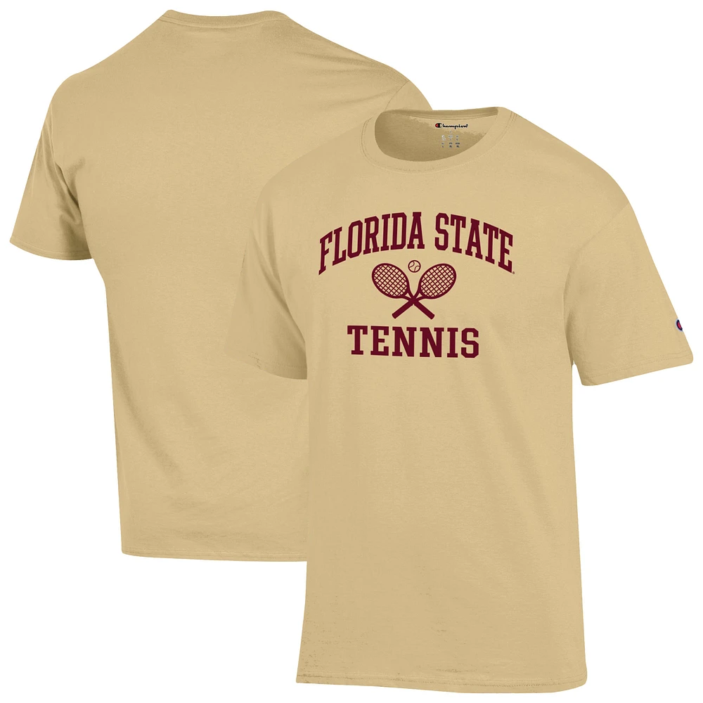 Men's Champion Gold Florida State Seminoles Tennis Icon T-Shirt