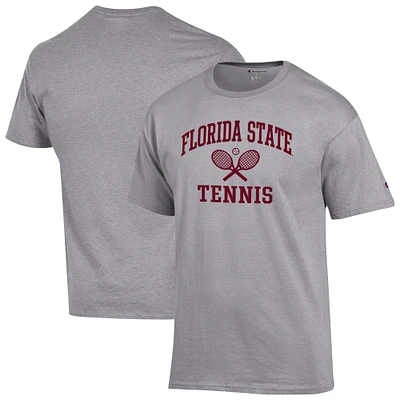 Men's Champion Gray Florida State Seminoles Tennis Icon T-Shirt