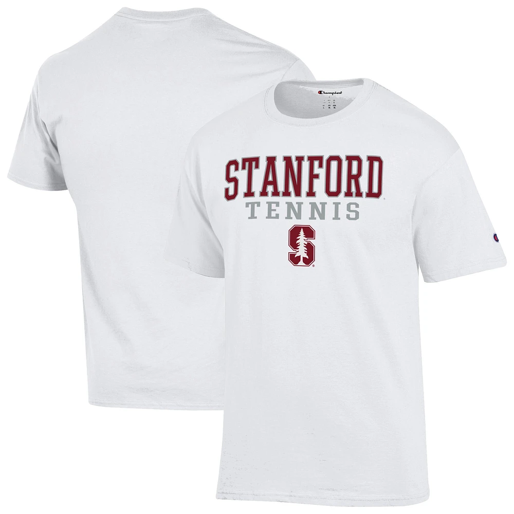 Men's Champion White Stanford Cardinal Short Sleeve T-Shirt